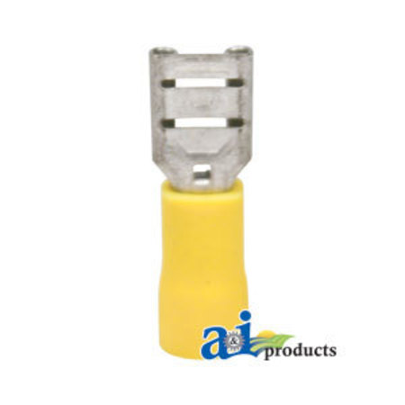 A & I PRODUCTS Female Disconnects, Insulated, Wire Size 12-10, Tab Size .250, 10 Pk 3.75" x4" x2" A-R17